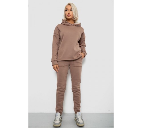 Спортивний костюм жіночий на флісі, колір мокко, 257R88
