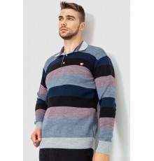 Свитер-обманка мужской в полоску, цвет сине-черный, 161R901-1