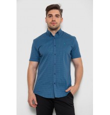 Сорочка чоловіча в клітинку, колір синій, 214R4564-3