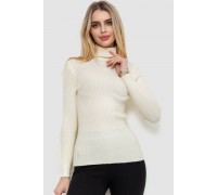 Гольф жіночий однотонний, колір кремовий, 244R001