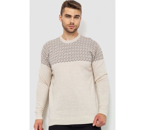 Свитер мужской, цвет светло-бежевый, 161R898