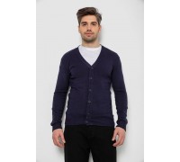 Кофта мужская на пуговицах, цвет темно-синий, 238R18004