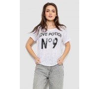 Футболка женская с принтом, цвет белый, 244R2073-1