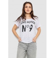 Футболка жіноча з принтом, колір білий, 244R2073-1