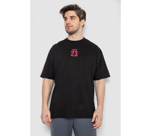 Футболка мужская с принтом, цвет черный, 244R7024