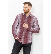 Рубашка мужская в полоску, цвет бело-бордовый, 131R140125