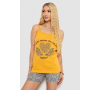 Жіноча піжама з принтом, колір жовтий, 238R3119