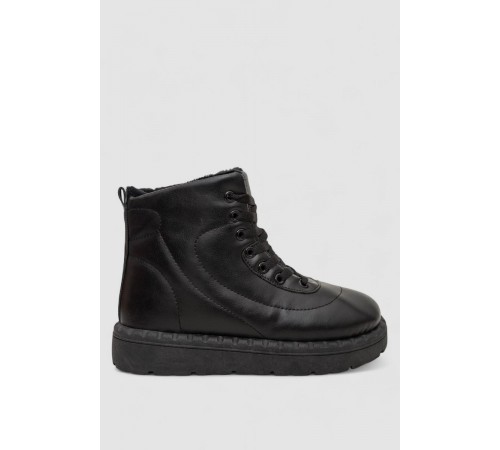 Кросівки жіночі зимові на хутрі, колір чорний, 248RFM12