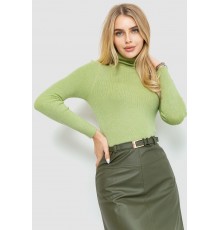 Гольф жіночий трикотажний в рубчик, колір фісташковий, 204R057