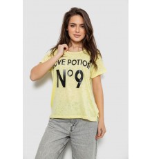Футболка жіноча з принтом, колір жовтий, 244R2073-1