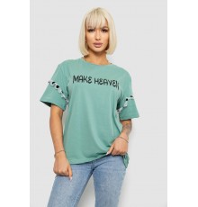 Футболка жіноча з принтом, колір оливковий, 244R2351