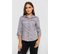 Рубашка женская однотонная, цвет серый, 230R068-3