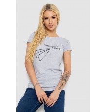 Футболка жіноча з принтом, колір сірий, 244R2217