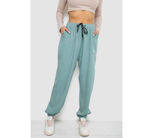 Штани жіночі катонові, колір оливковий, 244RLE-075