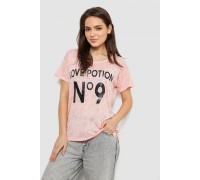 Футболка женская с принтом, цвет персиковый, 244R2073-1