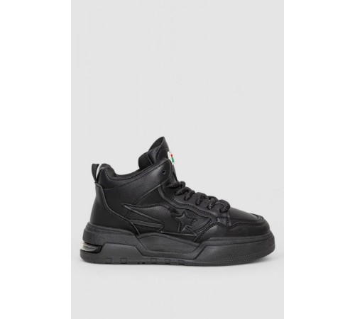 Кросівки жіночі на хутрі, колір чорний, 243R106-1