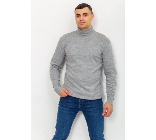 Свитер мужской однотонный, цвет серый, 161R1770