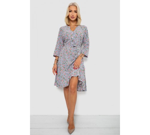 Сукня софт з принтом, колір джинс, 230R0032-5