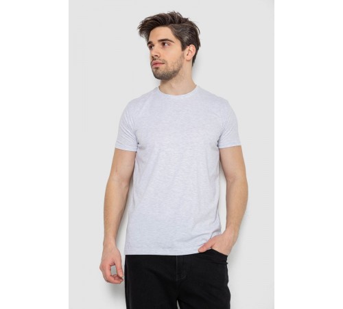 Футболка мужская однотонная базовая, цвет светло-серый, 244R2410