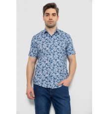 Сорочка чоловіча з принтом, колір синій, 214R7341 Сорочка чоловіча з принтом, колір синій, 214R7341