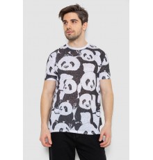 Футболка мужская с принтом, цвет бело-черный, 244R6034