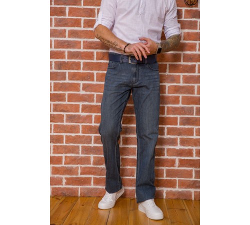 Джинсы мужские с ремнем, цвет сине-зеленый, 194R50300