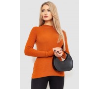 Водолазка жіноча в рубчик, колір теракотовий, 204R9029