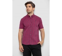 Рубашка мужская в клеточку, цвет красный, 214R827