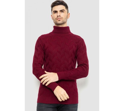 Свитер мужской, цвет бордовый, 161R1034