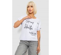 Футболка женская с принтом, цвет белый, 244R2126-5