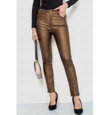 Штани жіночі стрейч, колір темно-золотистий, 246R3019