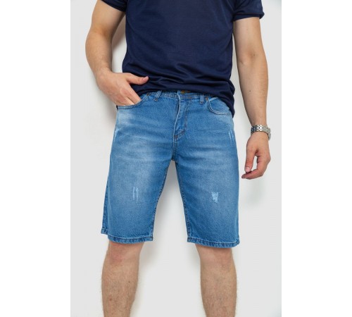Шорты мужские джинсовые, цвет голубой, 244RB001