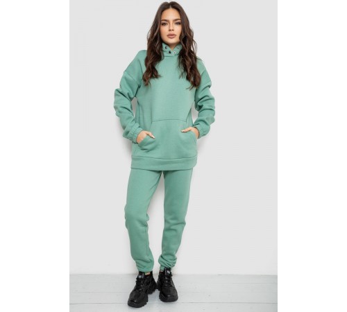 Спортивний костюм жіночий на флісі, колір оливковий, 102R7711