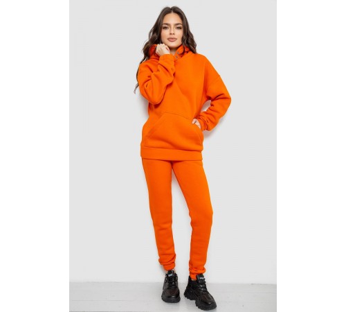 Спортивний костюм жіночий на флісі, колір помаранчевий, 102R7711