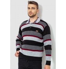 Свитер-обманка мужской, цвет серо-черный, 161R901