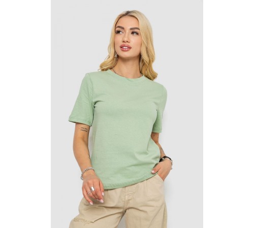 Футболка жіноча однотонна, колір оливковий, 241R1800