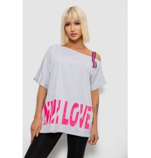 Футболка жіноча з принтом, колір сірий, 244R2158