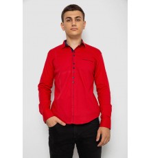 Сорочка чоловіча з принтом, колір червоний, 214R7034