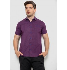 Рубашка мужская с принтом, цвет сливовый, 214R7332-1