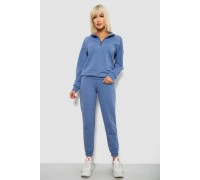 Спортивний костюм жіночий однотонний, колір джинс, 244R1069AG