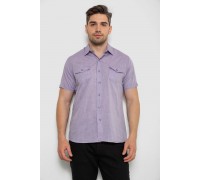Рубашка мужская однотонная, цвет сиреневый, 214R532