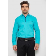 Рубашка мужская, цвет бирюзовый, 214R7086