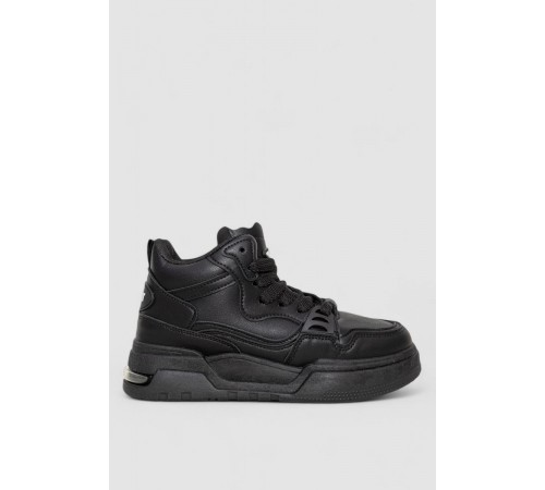 Кросівки жіночі на хутрі, колір чорний, 243R107-5