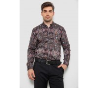 Рубашка мужская с принтом, цвет черный, 214R2684