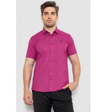 Рубашка мужская с коротким рукавом, цвет малиновый, 214R6917-13