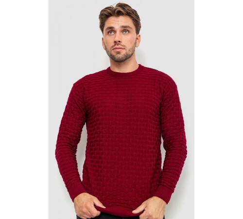 Свитер мужской, цвет бордовый, 161R882