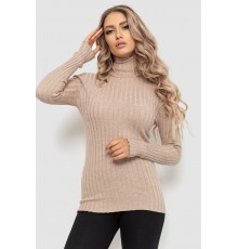 Гольф жіночий однотонний, колір бежевий, 204R043