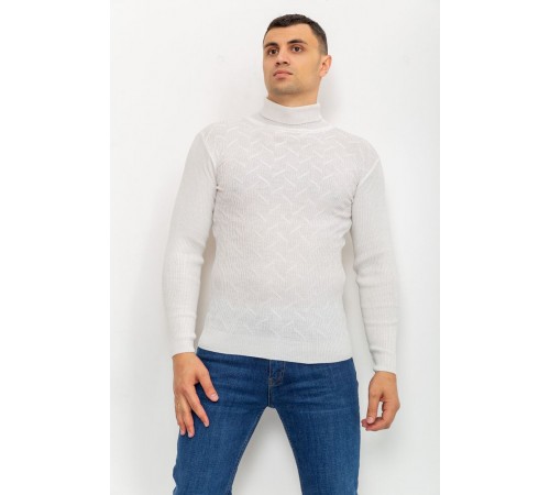 Свитер-гольф мужской, цвет молочный, 161R892