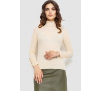 Гольф женский в рубчик, цвет светло-бежевый, 204R036