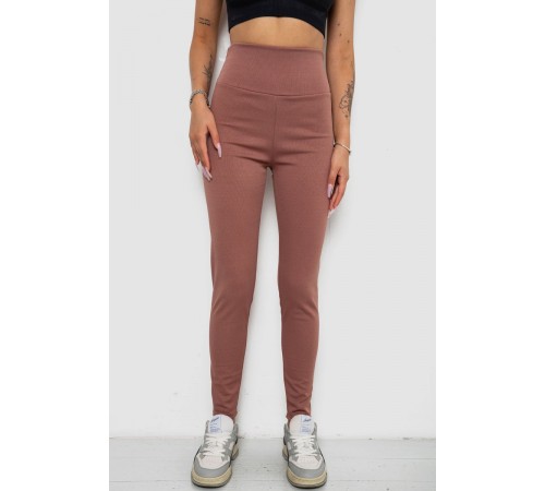 Лосини однотонні у рубчик утеплені на флісі, колір сливовий, 238R605